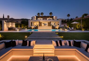 Spektakularna willa zaprojektowana przez znanego, wielokrotnie nagradzanego architekta, położona w wyjątkowej okolicy w samym sercu Doliny Golfa w Nueva Andalucía, jednej z najbardziej pożądanych dzielnic mieszkaniowych na Costa del Sol.