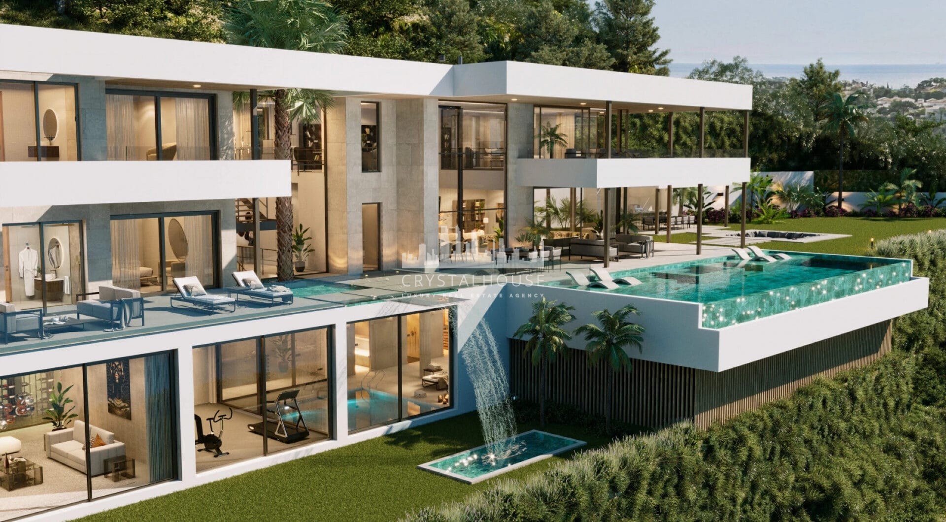 Villa Paradiso to oszałamiająca nieruchomość położona w prestiżowej zamkniętej społeczności Sierra Blanca, jednym z najbardziej poszukiwanych adresów w Marbelli.