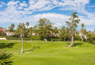Urokliwy, całkowicie odnowiony dom szeregowy z widokiem na pole golfowe w klubie Los Naranjos Country Club.