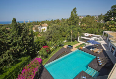 Nowoczesna, luksusowa willa z 7 sypialniami i panoramicznym widokiem na morze w Hacienda Las Chapas