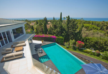 Nowoczesna, luksusowa willa z 7 sypialniami i panoramicznym widokiem na morze w Hacienda Las Chapas