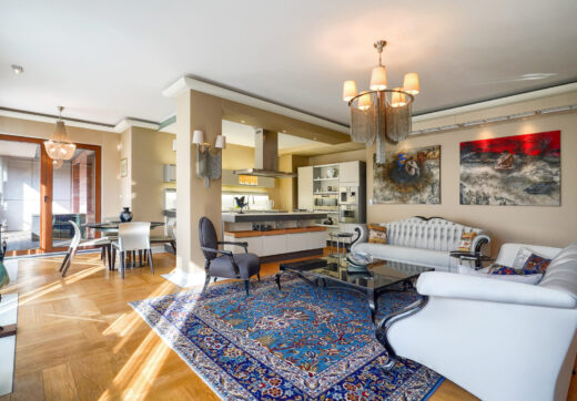 Apartament premium – salon i kuchnia