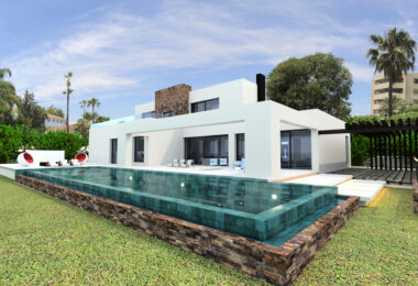 Villa Maya - wspaniała czteropokojowa, nowoczesna willa przy plaży, obecnie budowana na placu Guadalmina Baja