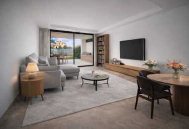 Współczesny narożny apartament na parterze w Cancelada, Estepona Wschód