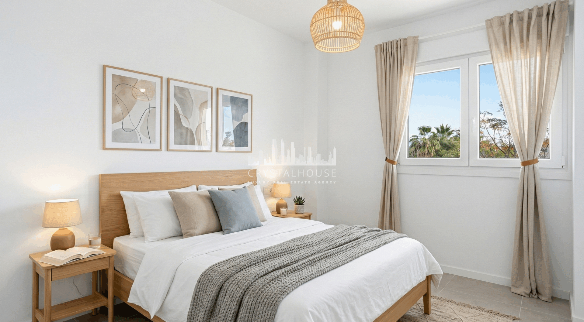 Stylowe, południowo-zachodnie zwrócone dwupokojowe mieszkanie znajduje się w południowo-wschodniej strzeżonej społeczności Acqua Gardens na New Golden Mile, Estepona