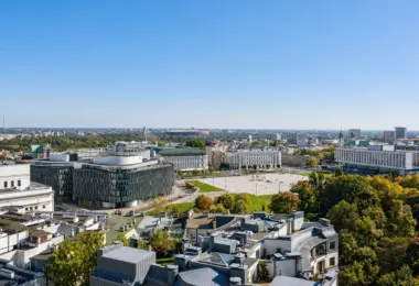 Penthouse Warszawa Śródmieście – widok na Ogród Saski