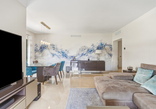 Spektakularne dwupokojowe, apartament na wysokim piętrze w prestiżowej strzeżonej społeczności Capanes del Golf, Benahavis
