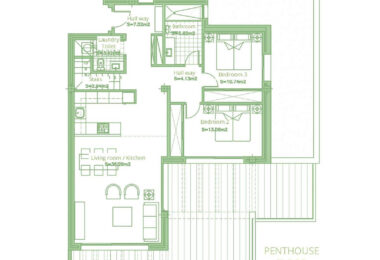 Stylowy i jasny dwupoziomowy penthouse w Cortijo del Golf na Nowej Złotej Mili