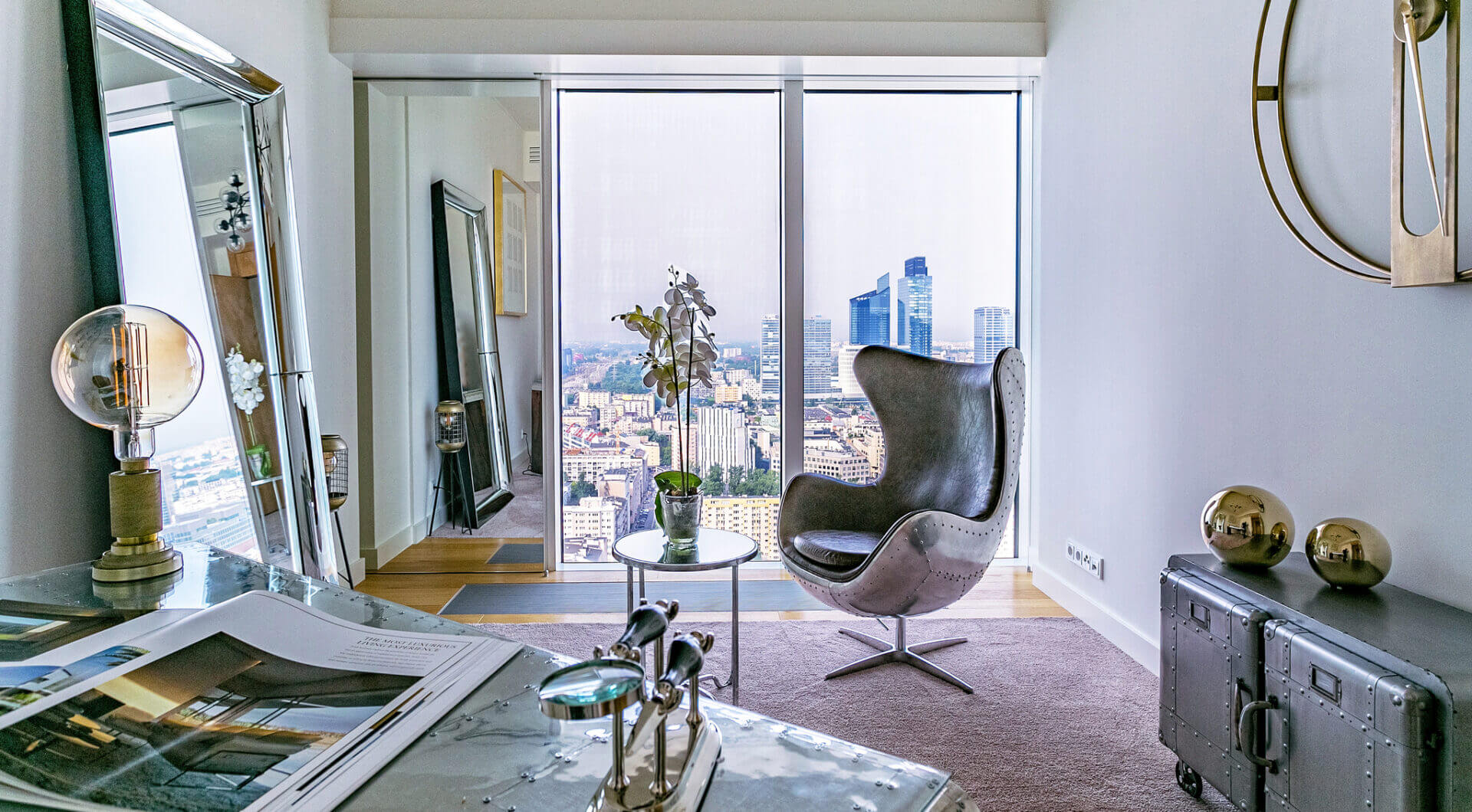 Luksusowy apartament 160 m² z widokiem na Warszawę